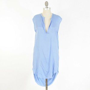 NWT By Malene Birger Baby Blue Draped Silk Tunic